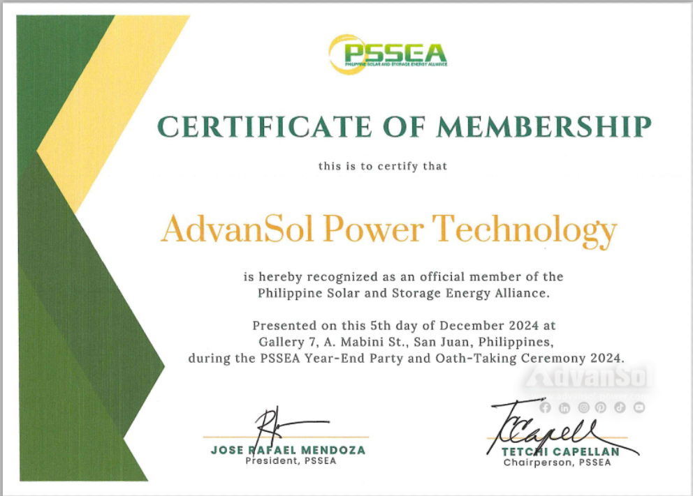Cooperation & Innovation | AdvanSol joins PSSEA to promote the rapid development of photovoltaic industry in the Philippines